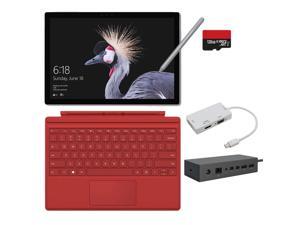 2017 New Surface Pro Bundle (6 Items): Core i5 4GB RAM 128GB Tablet, Red Type Cover (2016), New Surface Pen Platinum, Surface Dock, 128GB Micro SD Card, Mini DisplayPort Adapter 2017 New Surface Pro Bundle (6 Items): Core i5 4GB RAM 128GB Tablet, Red Type Cover (2016), New Surface Pen Platinum, Surface Dock, 128GB Micro SD Card, Mini DisplayPort Adapter