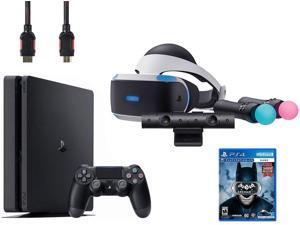 PlayStation VR Start Bundle (5 Items): VR Headset, Move Controller, PlayStation Camera Motion Sensor, Sony PS4 Slim 1TB Console - Jet Black, and VR Game Disc Arkham VR PlayStation VR Start Bundle (5 Items): VR Headset, Move Controller, PlayStation Camera Motion Sensor, Sony PS4 Slim 1TB Console - Jet Black, and VR Game Disc Arkham VR