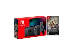 2019 New Nintendo Switch Gray Joy-Con Improved Battery Life Console Bundle with Octopath Traveler NS Game Disc - 2019 New Game! 2019 New Nintendo Switch Gray Joy-Con Improved Battery Life Console Bundle with Octopath Traveler NS Game Disc - 2019 New Game!