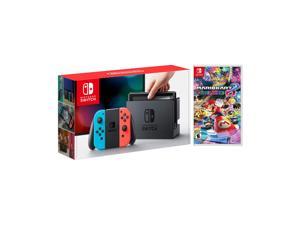 Nintendo Switch RedBlue JoyCon Console Bundle with Mario Kart 8 Deluxe NS Game Disc  2019 Best Game