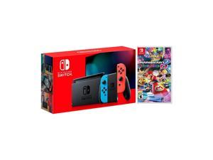 2019 New Nintendo Switch Red/Blue Joy-Con Improved Battery Life Console Bundle with Mario Kart 8 Deluxe NS Game Disc - 2019 Best Game! 2019 New Nintendo Switch Red/Blue Joy-Con Improved Battery Life Console Bundle with Mario Kart 8 Deluxe NS Game Disc - 2019 Best Game!