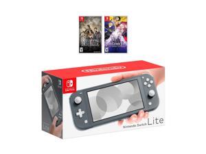 New Nintendo Switch Lite Gray Console Bundle with 2 Games: Octopath Traveler, and Fire Emblem: Three Houses. 2019 Latest Console and Games!
