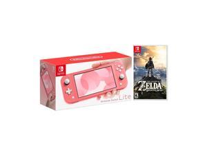 2020 New Nintendo Switch Lite Coral Bundle with The Legend of Zelda Breath of the Wild Game Disc  2019 Best Game