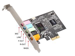 PCI-e Express Audio Sound Card 5.1 Channels CMI8738 Chipset PCIe Audio Card Digital 3D Stereo with Low Profile Bracket for PC Windows 7, 8, 10 PCI-e Express Audio Sound Card 5.1 Channels CMI8738 Chipset PCIe Audio Card Digital 3D Stereo with Low Profile Bracket for PC Windows 7, 8, 10