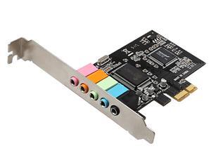PCI-e Express Audio Sound Card 5.1 Channels CMI8738 Chipset PCIe Audio Card Digital 3D Stereo with Low Profile Bracket for PC Windows 7, 8, 10 PCI-e Express Audio Sound Card 5.1 Channels CMI8738 Chipset PCIe Audio Card Digital 3D Stereo with Low Profile Bracket for PC Windows 7, 8, 10