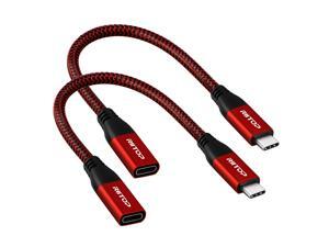USB C Extension Cable Short 7.8 inch (2Pack), RIITOP USB C Male to Female Extender Cable Cord Gen2 10Gbps, Nylon Braided, for Nintendo Switch, MacBook Pro USB C Extension Cable Short 7.8 inch (2Pack), RIITOP USB C Male to Female Extender Cable Cord Gen2 10Gbps, Nylon Braided, for Nintendo Switch, MacBook Pro