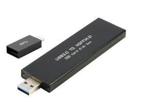 NGFF to USB Enclosure Case Adapter, RIITOP B Key M.2 2280 mm SSD to USB 3.0 5Gbps Converter with ASM1153E Chipset (DO NOT Support NVMe AHCI SSD)