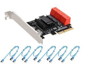 6 Port SATA 3.0 PCIe Expansion Card Adapter, RIITOP 6 Port SATA iii PCI-e Express Converter Controller Card Come with 6*SATA3.0 Cable 1.6 Ft 6 Port SATA 3.0 PCIe Expansion Card Adapter, RIITOP 6 Port SATA iii PCI-e Express Converter Controller Card Come with 6*SATA3.0 Cable 1.6 Ft