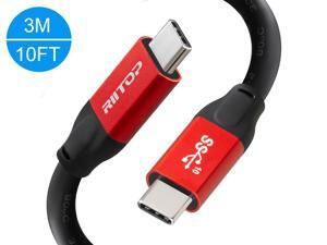 USB C to USB C Cable 10FT, RIITOP USB 3.1 C Gen 2 Cable with E-Marker Chipset up to SuperSpeed 10Gbps, PD Charging 100W(20V 5A) Compatible with Oculus Quest Link, Gaming PC USB C to USB C Cable 10FT, RIITOP USB 3.1 C Gen 2 Cable with E-Marker Chipset up to SuperSpeed 10Gbps, PD Charging 100W(20V 5A) Compatible with Oculus Quest Link, Gaming PC