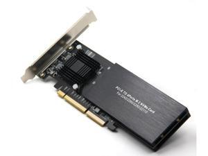 RIITOP 4 Ports M.2 NVMe to PCI-e Express x16 Adapter Card, RAID Support, ASM2824 Chipset, Compatible M.2 NVMe AHCI SSD in Size 2242/2260/2280/22110 mm RIITOP 4 Ports M.2 NVMe to PCI-e Express x16 Adapter Card, RAID Support, ASM2824 Chipset, Compatible M.2 NVMe AHCI SSD in Size 2242/2260/2280/22110 mm