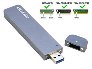 M.2 NGFF NVMe SSD to USB Adapter, RIITOP M.2 NGFF SATA + PCIe NVMe SSD to USB Reader Converter Adaptor, Compatible with Both B Key NGFF SATA SSD and M Key PCIe NVMe AHCI SSD, Tool-Free M.2 NGFF NVMe SSD to USB Adapter, RIITOP M.2 NGFF SATA + PCIe NVMe SSD to USB Reader Converter Adaptor, Compatible with Both B Key NGFF SATA SSD and M Key PCIe NVMe AHCI SSD, Tool-Free
