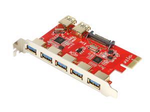 RIITOP 7 Ports USB 3.0 PCI-E Express Adapter Card Speed up to 5Gbps - PCIe USB3.0 Controller Card for Desktop PC with 15 pin SATA Power Connector (SATA Power Port need to connect!) RIITOP 7 Ports USB 3.0 PCI-E Express Adapter Card Speed up to 5Gbps - PCIe USB3.0 Controller Card for Desktop PC with 15 pin SATA Power Connector (SATA Power Port need to connect!)