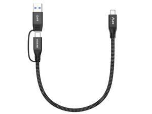 USB 32 Type C to USB C Cable 20Gbps 100W 1ft 2in1 USBAC to USBC Fast Charger Charging Cable Cord and Data Sync for Apple MacBook ProAir 2020iPad Pro 2020Samsung Galaxy S21TypeC Laptops