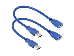 2Pack USB 3.0 Extension Cable 1Feet, RIITOP 30CM Hi Speed 5Gbps USB3.0 Type A Male to Female Extender Cord in Blue 2Pack USB 3.0 Extension Cable 1Feet, RIITOP 30CM Hi Speed 5Gbps USB3.0 Type A Male to Female Extender Cord in Blue