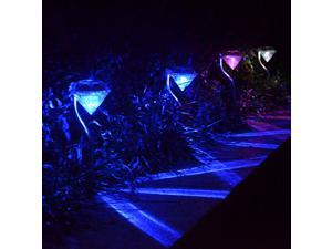 Solar Powered RGB flash Diamond Shaped Path LED Lights ( 4 Pcs in 1 Set ) Landscape Light Outdoor Garden Lawn Yard Lamp Multicolor