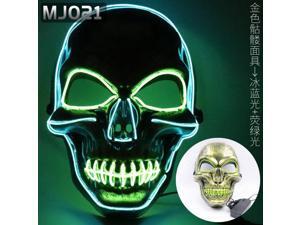 Halloween LED glowing mask alien zombie panda face samurai skull scary civet cat pumpkin head, Halloween mask(Batteries not included) Halloween LED glowing mask alien zombie panda face samurai skull scary civet cat pumpkin head, Halloween mask(Batteries not included)