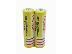 LEMAI® (YELLOW Ultrafire 2PCS) 18650 5000mah Li-ion Rechargeable Battery for Ultrafire LED Flashlight Torch