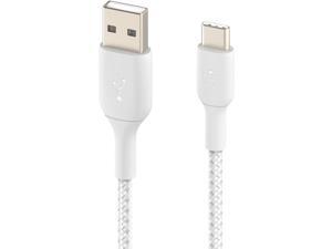 Belkin 4ft Braided USB/USB-C Data Transfer Cable, White CAB002BT2MWH Belkin 4ft Braided USB/USB-C Data Transfer Cable, White CAB002BT2MWH