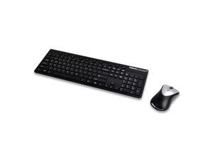 Fellowes Slimline Wireless Antimicrobial Keyboard and Mouse 15 ft Range Black Fellowes Slimline Wireless Antimicrobial Keyboard and Mouse 15 ft Range Black