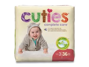 Cuties Premium Jumbo Diapers, Size 3, 16 lbs to 28 lbs, 144/Carton (CTJ72923) Cuties Premium Jumbo Diapers, Size 3, 16 lbs to 28 lbs, 144/Carton (CTJ72923)