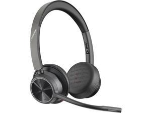 Poly - Voyager 4320 UC Wireless Headset (Plantronics) - Headphones with Boom Mic - Connect to PC/Mac via USB-A Bluetooth Adapter, Cell Phone via Bluetooth), Zoom & More