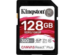 Kingston Canvas React Plus 128GB Secure Digital Extended Capacity SDXC Flash Card Model SDR2128GB