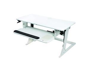 Precision Standing Desk, 35.4" x 23.2" x 6.2" to 20", White