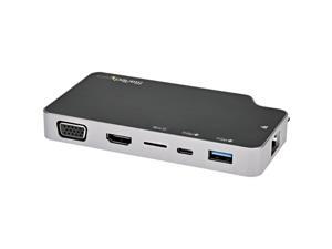 StarTech USB-C Multiport HDMI VGA USB MicroSD Mini Dock Adapter CDP2HVGUASPD