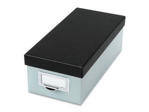 Oxford Index Card Storage Box Holds 1000 Cards Pressboard Blue Fog/Black 406355