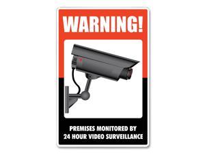Cosco 24Hour Video Surveillance Sign 8 x 12 BlackRedWhite 098381