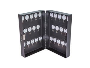 Combination Lockable Key Cabinet 28-Key Metal Black 7.75 x 3.25 x 11.5 500127