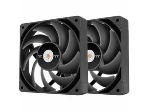 Thermaltake TOUGHFAN 14 Pro High Static Pressure PC Cooling Fan, PWM controlled 500~2000 rpm, Air Flow 119.6 CFM, Gen.2 Hydraulic Bearing 140mm Case/Radiator Fan (2 Pack) CL-F160-PL14BL-A