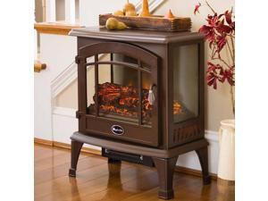 World Marketing Comfort Glow Sanibel 3-Sided Infrared Quartz Electric Stove, Bronze Finish EQS5147