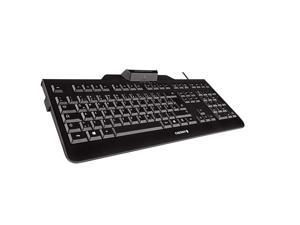 Cherry TAA Compiant USB Keyboard with Smart Card Reader Black JK-A0104EU-2