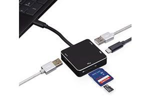 SYBA USB 3.1 Gen 1 Type-C Mini Hub USB 3.0 Type A SD Card Reader SD-HUB50114
