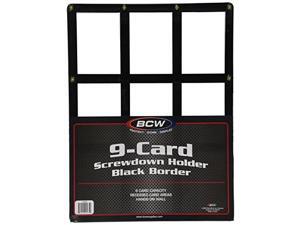 bcw 19csb 9 card screwdown holder black border bcw 19csb 9 card screwdown holder black border