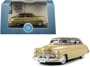 1949 Mercury Coupe Gold with Dark Brown Top 1/87 (HO) Scale Diecast Model Car by Oxford Diecast 1949 Mercury Coupe Gold with Dark Brown Top 1/87 (HO) Scale Diecast Model Car by Oxford Diecast
