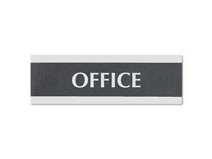 Century Series Office Sign OFFICE 9 x 3 Black/Silver 4762 Century Series Office Sign OFFICE 9 x 3 Black/Silver 4762