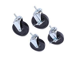 Alera SW690004 Optional Casters for Wire Shelving, 200 lbs/Caster, Gray/Black, 4/Set Alera SW690004 Optional Casters for Wire Shelving, 200 lbs/Caster, Gray/Black, 4/Set
