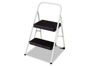 Cosco 2-Step Folding Steel Step Stool 200lb Cap 17.38wx18dx28.13h Cool Gray Cosco 2-Step Folding Steel Step Stool 200lb Cap 17.38wx18dx28.13h Cool Gray