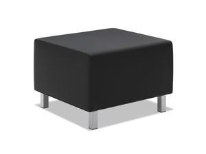 HON Company VL860 Series Leather Ottoman 25w x 25d x 18h Black/Silver HVL862SB11 HON Company VL860 Series Leather Ottoman 25w x 25d x 18h Black/Silver HVL862SB11