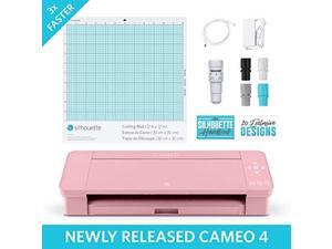 Silhouette Cameo 4 with Bluetooth, 12x12 Cutting Mat, Autoblade, 100 Designs and Silhouette Studio Software - Pink Silhouette Cameo 4 with Bluetooth, 12x12 Cutting Mat, Autoblade, 100 Designs and Silhouette Studio Software - Pink