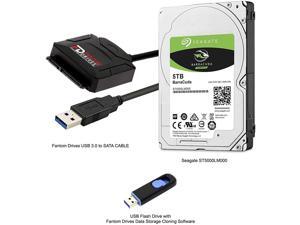 Fantom Drives 5TB Hard Drive Upgrade Kit with Seagate BarraCuda ST5000LM000 (2.5" / 15mm), Fantom Drives SATA to USB 3.0 Converter and Fantom Drives Cloning Software Inside USB Flash Drive Fantom Drives 5TB Hard Drive Upgrade Kit with Seagate BarraCuda ST5000LM000 (2.5" / 15mm), Fantom Drives SATA to USB 3.0 Converter and Fantom Drives Cloning Software Inside USB Flash Drive