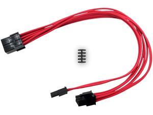 DEEPCOOL 8 PIN to 6+2 pin Extension Cable for Power Supply, PSU Cable, 8 pin PSU Connector, Red Sleeved Cable , with Comb 30cm DEEPCOOL 8 PIN to 6+2 pin Extension Cable for Power Supply, PSU Cable, 8 pin PSU Connector, Red Sleeved Cable , with Comb 30cm