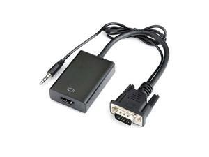 VGA To HDMI Output 1080P HD + audio TV HDTV Video Cable Converter Adapter For TV/ PC/ Laptop /Monitor