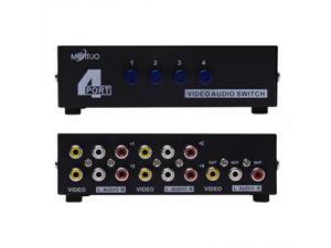 4 Port Input 1 Output audio Video AV RCA Switch Box New 4 Port Input 1 Output audio Video AV RCA Switch Box New