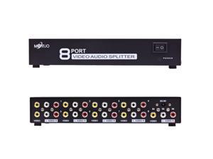 1 to 8 Ports Selector TV DVD Splitter Box 8 Ports RCA Video audio AV Switch 1 to 8 Ports Selector TV DVD Splitter Box 8 Ports RCA Video audio AV Switch