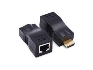 2x 4K 1080P 3D HDMI Extender Over Single RJ45 Cat 5e/6 Network Ethernet Adapter (30M Sender + Receiver, 1 Port RJ45) 2x 4K 1080P 3D HDMI Extender Over Single RJ45 Cat 5e/6 Network Ethernet Adapter (30M Sender + Receiver, 1 Port RJ45)