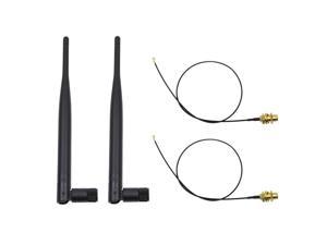 2 x 9dBi 2.4GHz 5GHz Dual Band RP-SMA WiFi Antenna For Amped 300N R300 SR300 NEW 
