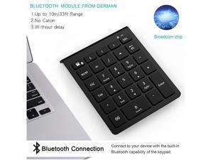 Bluetooth Numeric Keypad Portable Bluetooth Wireless 28-Key Keyboard Extensions for Financial Accounting Data Entry for Smartphones, Tablets, Surface Pro, Windows, Laptop Bluetooth Numeric Keypad Portable Bluetooth Wireless 28-Key Keyboard Extensions for Financial Accounting Data Entry for Smartphones, Tablets, Surface Pro, Windows, Laptop